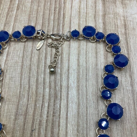 Natasha Couture Cobalt Blue Circular Necklace - Picture 5 of 7